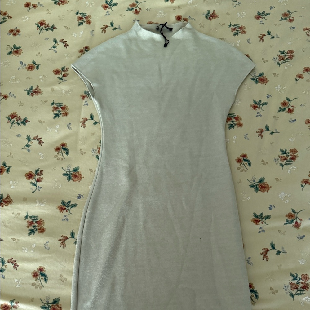 Zara high neck cap sleeve dress